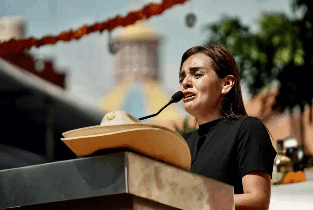 Grecia Itzel Quiroz Uruapan, viuda de Carlos Manzo,